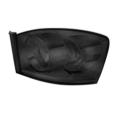 Headlight Assembly Compatible with 2006-2008 Dodge Ram 1500, 2006-2009 Dodge Ram 2500/3500 Replacement Headlamp with Chrome Housing/Smoke Lens/Clear Reflector