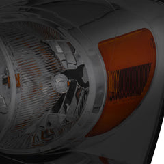 Headlight Assembly Compatible with 2006-2008 Dodge Ram 1500, 2006-2009 Dodge Ram 2500/3500 Replacement Headlamp with Black Housing/Smoke Lens/Amber Reflector