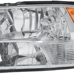 Chrome Housing Headlight Assembly Amber Reflector For 2011-2018 Ram 1500 2500 3500 4500 5500