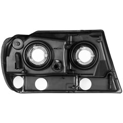 Black Housing Headlights Assembly Amber Corner For 1999-2004 Jeep Grand Cherokee 2pcs