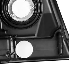 Black Housing Headlights Assembly Amber Corner For 1999-2004 Jeep Grand Cherokee 2pcs