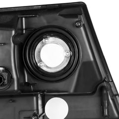 Black Housing Headlights Assembly Amber Corner For 1999-2004 Jeep Grand Cherokee 2pcs