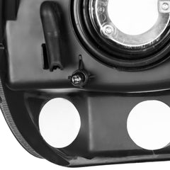 Black Housing Headlights Assembly Amber Corner For 1999-2004 Jeep Grand Cherokee 2pcs