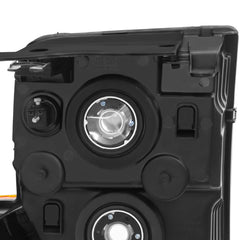 Chrome Housing Headlights Assembly For 2006-2010 Jeep Commander w/ Clear Lens Amber Reflector LH+RH
