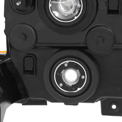 Chrome Housing Headlights Assembly For 2006-2010 Jeep Commander w/ Clear Lens Amber Reflector LH+RH
