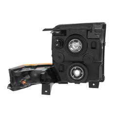 Chrome Housing Headlights Assembly For 2006-2010 Jeep Commander w/ Clear Lens Amber Reflector LH+RH