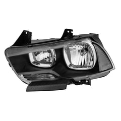 Black Housing Clear Corner Headlights Assembly For 2011-2014 Dodge Charger Halogen LH+RH