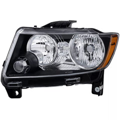 Black Housing Headlights Amber Reflector For 2011-2013 Jeep Grand Cherokee 2011-2017 Jeep Compass LH+RH
