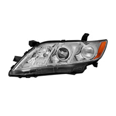 Chrome Housing Headlights Assembly w/ Amber Reflector For 2007-2009 Toyota Camry 2pcs