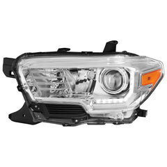 Chrome Housing Headlights Assembly w/LED DRL For 2016-2021 Toyota Tacoma 2pcs