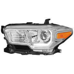 Chrome Housing Headlights Assembly w/LED DRL For 2016-2021 Toyota Tacoma 2pcs