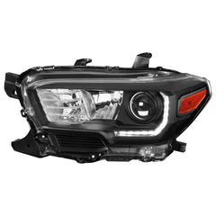 Black Housing Headlights Assembly w/ LED DRL For 2016-2021 Toyota Tacoma 2pcs