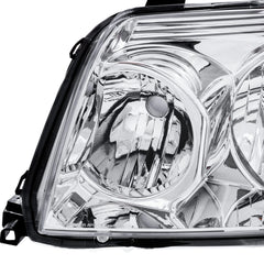 Chrome Housing Clear Lens Headlights Assembly For 2003-2005 Toyota 4Runner LH+RH