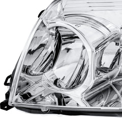 Chrome Housing Clear Lens Headlights Assembly For 2003-2005 Toyota 4Runner LH+RH