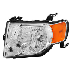 Chrome Headlights Assembly w/ Amber Reflector For 2008-2012 Ford Escape 2pcs