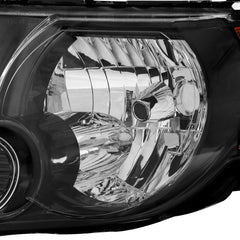 Black Housing Headlights Assembly w/Amber Reflector For 2008-2012 Ford Escape 2pcs