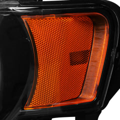 Black Housing Headlights Assembly w/Amber Reflector For 2008-2012 Ford Escape 2pcs