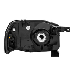 Black Headlights Assembly For 2001-2004 Nissan Frontier Halogen w/ Clear Lens Clear Corner LH+RH