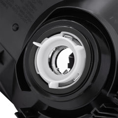 Black Headlights Assembly For 2001-2004 Nissan Frontier Halogen w/ Clear Lens Clear Corner LH+RH