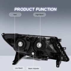Black Headlights Assembly For 2013-2016 Nissan Pathfinder SL 2.5L 3.5L Platinum LH+RH