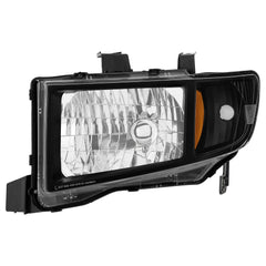 Black Housing Amber Headlight Assembly For 2006-2014 Honda Ridgeline 3.5L LH+RH