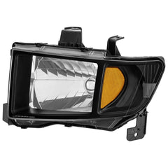 Black Housing Amber Headlight Assembly For 2006-2014 Honda Ridgeline 3.5L LH+RH