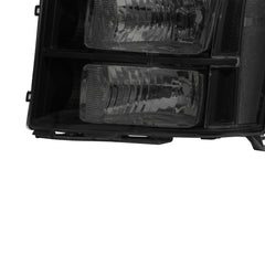 Headlights Assembly Compatible with 2007-2013 GMC Sierra 1500/2007-2014 Sierra 2500HD 3500HD Headlamps Black Housing/Black Lens/Clear Reflector (Passenger and Driver Side)