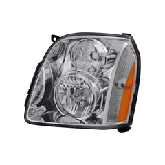 Chrome Headlights Assembly For 2007-2014 GMC Yukon Denali XL W/ Clear Lens Amber Corner LH+RH