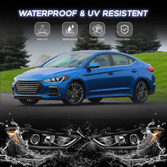 Black Projector Headlights Assembly For 2017-2018 Hyundai Elantra 2.0L w/o DRL LH+RH