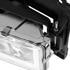 Chrome Housing Headlights w/ Bumper Lamps For 1994-1998 Chevy Silverado Tahoe Suburban 2pcs