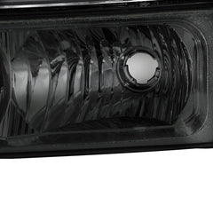 Smoke Headlights & Bumper Light W/ Black Lens For 2003-2006 Chevrolet Silverado 1500 2500