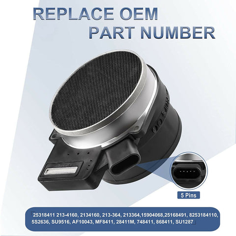 Mass Air Flow Sensor Meter MAF For Cadillac Chevy GMC Silverado 253184 ...