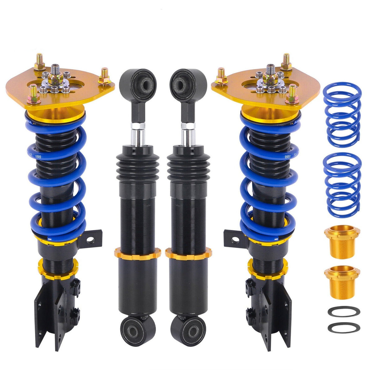 Adjustable Height Front+Rear Coilover Shock Struts For 2012-2015 Hyundai Veloster (Set of 4)