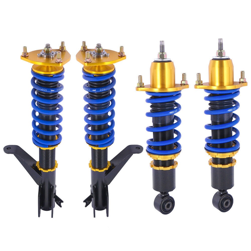 Adjustable Height Complete Coilover Shock Struts For 2001-2005 Honda Civic DX EX GX LX Si (Set of 4)