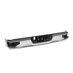 Chrome Steel Rear Bumper w/ Corner Step For 2009-2018 Ram 1500 w/ Dual Exhaust & Sensor Hole