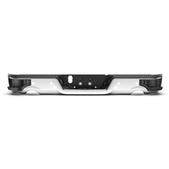 Chrome Steel Rear Bumper w/ Corner Step For 2009-2018 Ram 1500 w/ Dual Exhaust & Sensor Hole