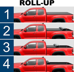 5FT Soft Roll-Up Tonneau Cover For 2024-2025 Toyota Tacoma Fleetside Truck Bed