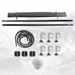 4.6FT Roll Up Tonneau Cover For 2022-2025 Ford Maverick Truck Bed w/LED Lamp