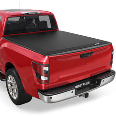 6.5FT Roll Up Soft Tonneau Cover For 2016-2023 Nissan Titan with or without Utilitrack Truck Bed