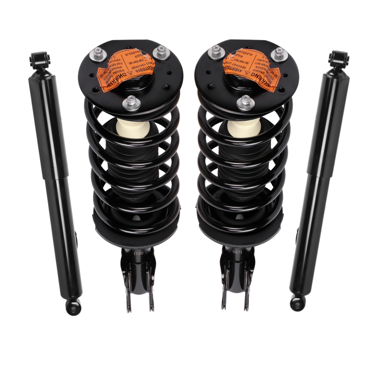 Front & Rear Complete Struts Assemblies Shock Absorbers For 2007-2009 Chevy Equinox Pontiac Torrent / 2008-2010 Saturn Vue 172527 172526 (Set of 4)