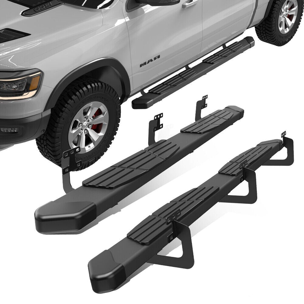 6" Running Boards Side Step Nerf Bars For 2019-2024 Dodge Ram 1500 New Body Crew Cab