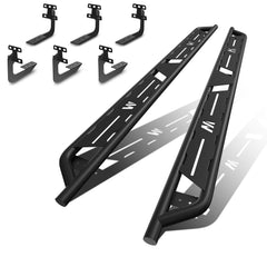 Black Running Boards Side Step Nerf Bars For 2019-2024 Ram 1500 Crew Cab