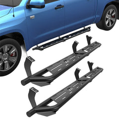 7" Running Boards Side Steps Nerf Bars For 2007-2021 Toyota Tundra Crew Max Cab 4-Door