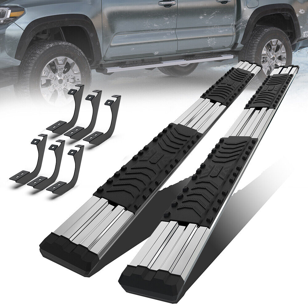 Running Boards Nerf Bar Side Steps For 2005-2022 Toyota Tacoma Double Cab