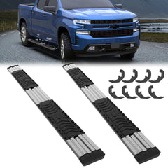 6" Running Board Side Steps Nerf Bars For 2019-2024 Silverado Sierra 1500 2020-2024 2500/3500 HD Crew Cab