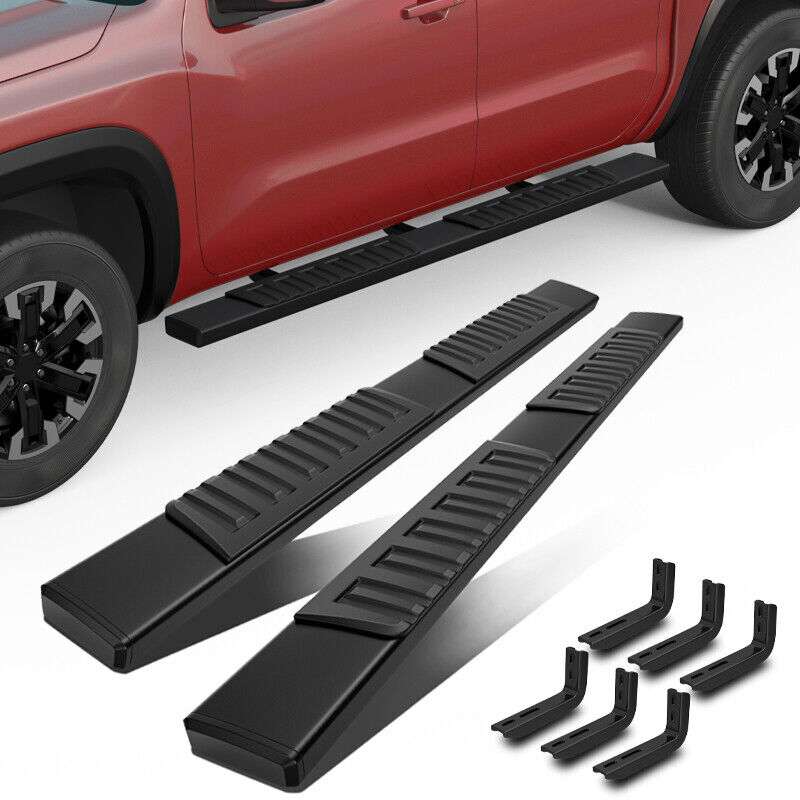 6" Running Boards For 2005-2023 Nissan Frontier Crew Cab Nerf Bar 6 inches Aluminum Alloy Side Steps