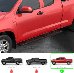 6" Running Boards For 2007-2021 Toyota Tundra Crew Max (4 Full Size Door) Aluminum Nerf Bar Side Steps