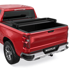 5.8FT Tri-Fold Soft Tonneau Cover For 2014-2018 Chevy Silverado 1500 & GMC Sierra 1500 | Fleetside Truck Bed