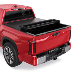 5.5FT Quad-Fold Soft Tonneau Cover For 2014-2024 Toyota Tundra Truck Bed (w/o the Deck Rail System)