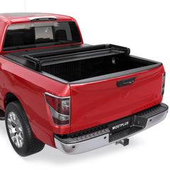 5FT Tri-Fold Soft Tonneau Cover For 2005-2025 Nissan Frontier | Fleetside Truck Bed & 2009-2014 Suzuki Equator